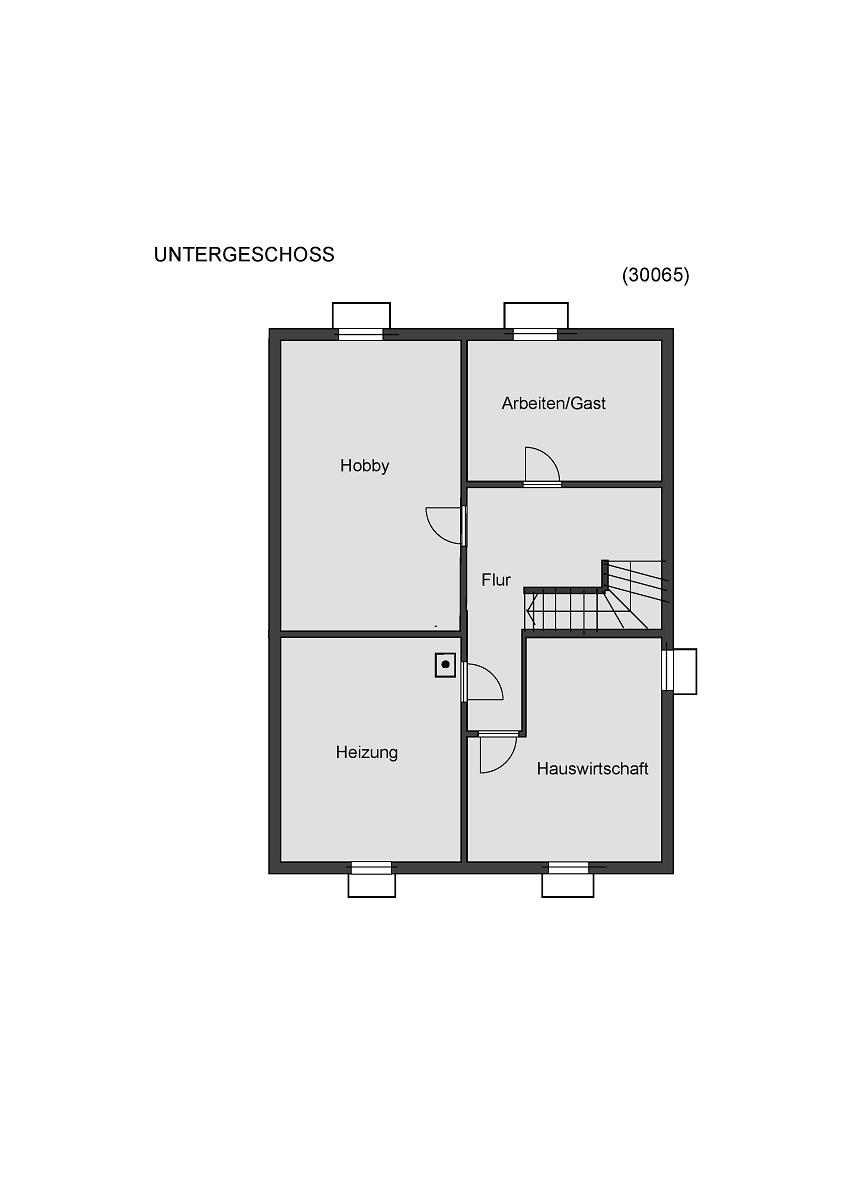Grundriss Untergeschoss Zweifamilienhaus Modautal-Asbach