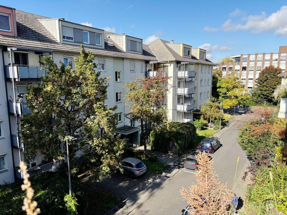 Blick vom Balkon Etagenwohnung Darmstadt