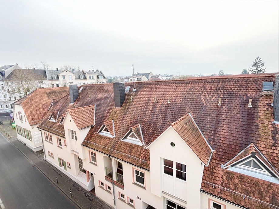 Blick vom Balkon Etagenwohnung Darmstadt