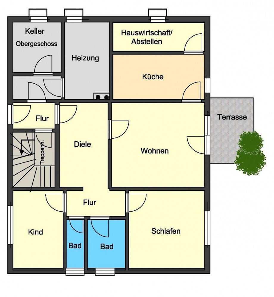 Grundriss Erdgeschosswohnung Ro�dorf