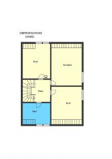 Grundriss Obergeschoss **VERKAUFT** �kologisch gebaute sehenswerte gro�z�gige sonnige Doppelhaush�lfte