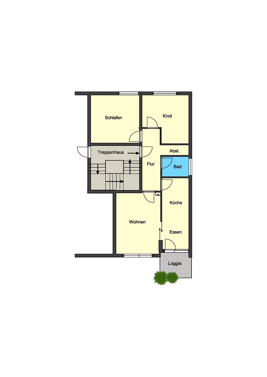 Grundriss Etagenwohnung Griesheim