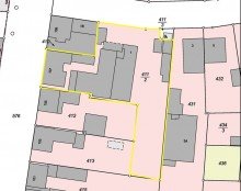 Lageplan Attraktives 1.344 m� gro�es Grundst�ck / Abriss mit vielseitig nutzbarer Bebauung