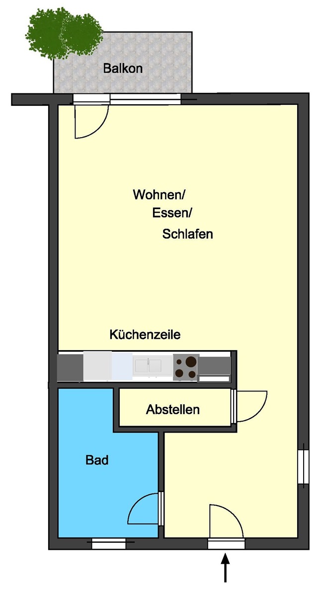 Grundriss Etagenwohnung Darmstadt