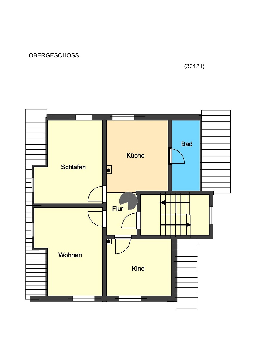 Grundriss Obergeschoss Zweifamilienhaus Darmstadt-Wixhausen