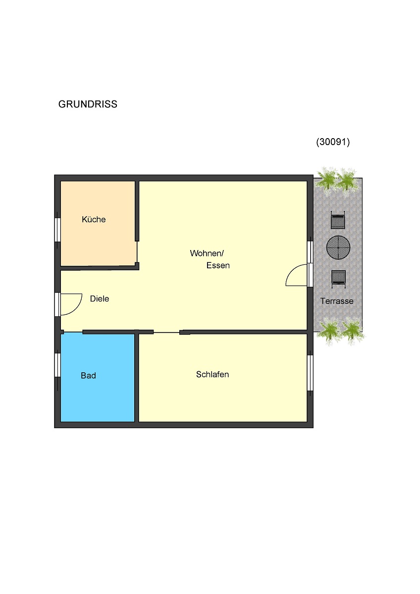 Grundriss Erdgeschosswohnung Zwingenberg