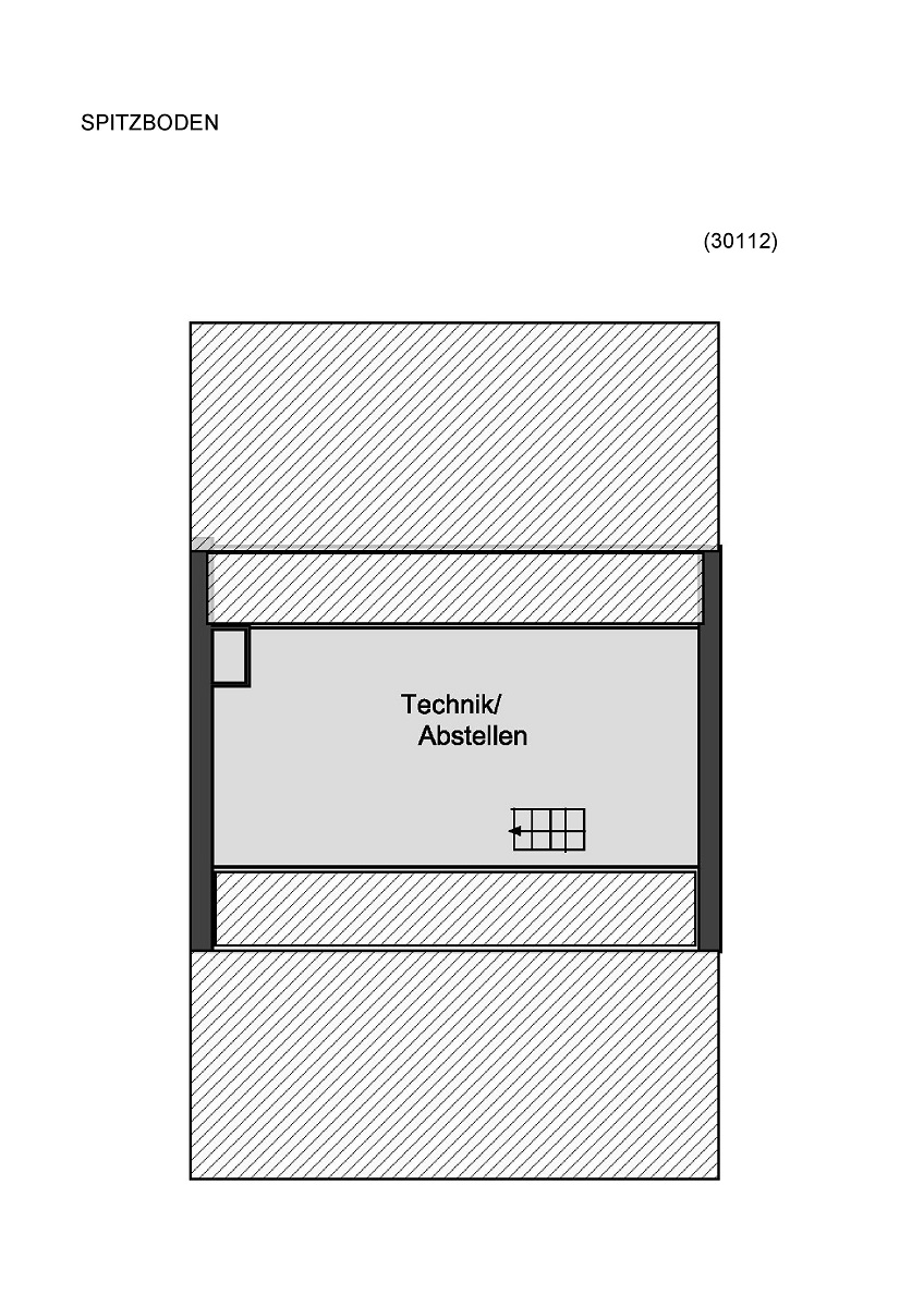 Grundriss Spitzboden Doppelhaush�lfte Reinheim