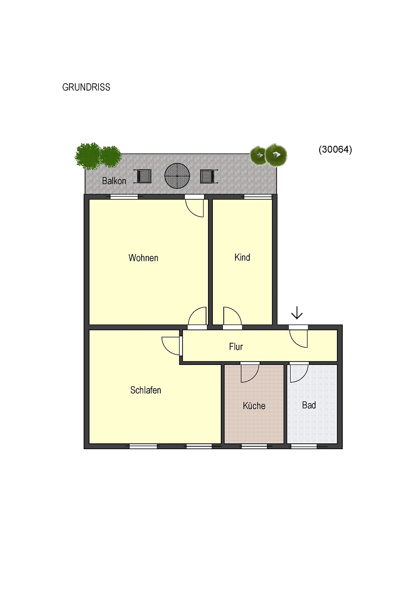 Grundriss Etagenwohnung Pfungstadt-Eschollbr�cken
