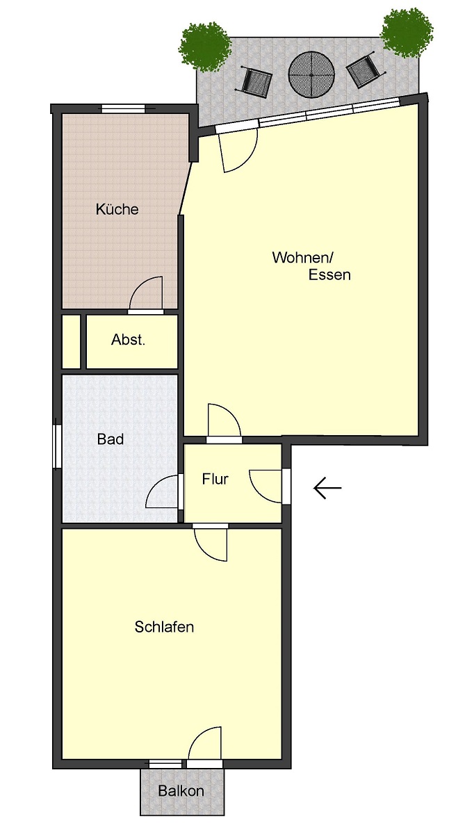 Grundriss Etagenwohnung Ro�dorf