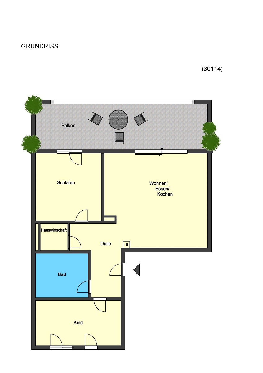 Grundriss Etagenwohnung Darmstadt