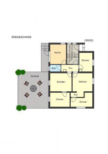Grundriss Erdgeschoss **VERKAUFT** Gro�z�giges 2-Familienhaus mit vielseitig nutzbarem Nebengeb�ude