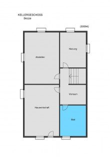 Grundriss Skizze Kellergeschoss **VERKAUFT** Charmantes Einfamilienhaus mit Ausbau- und weiterem Bebauungspotenzial