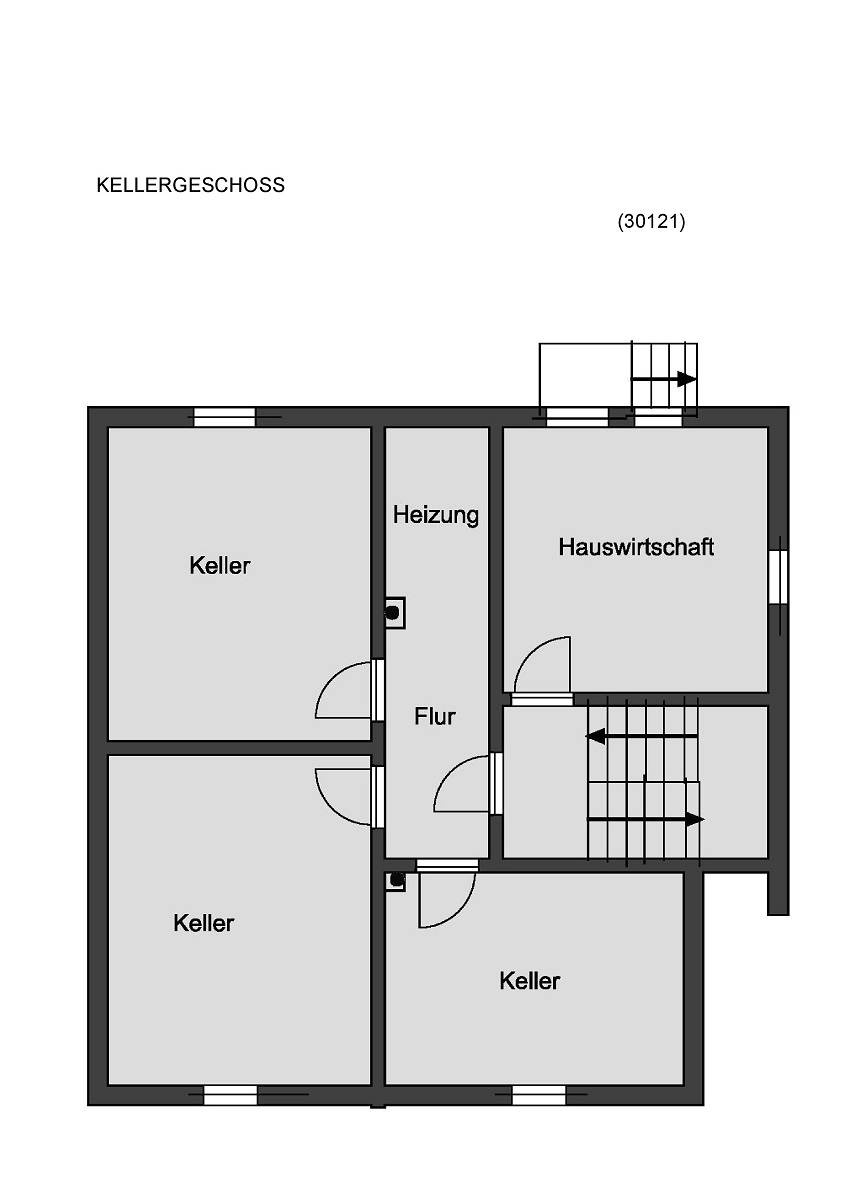 Grundriss Kellergeschoss Zweifamilienhaus Darmstadt-Wixhausen