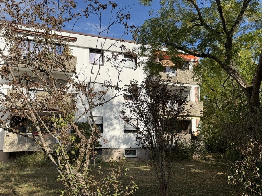 Hausansicht Gartenseite Etagenwohnung Darmstadt-Eberstadt