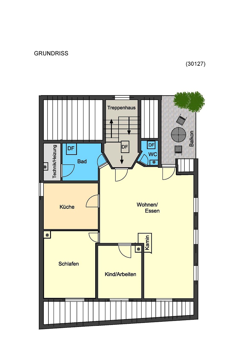 Grundriss Wohnung Dachgeschosswohnung Darmstadt