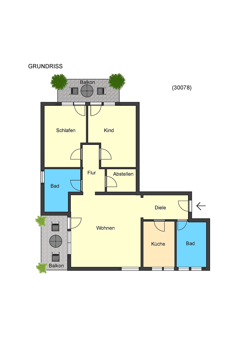 Grundriss Etagenwohnung Gro�-Umstadt