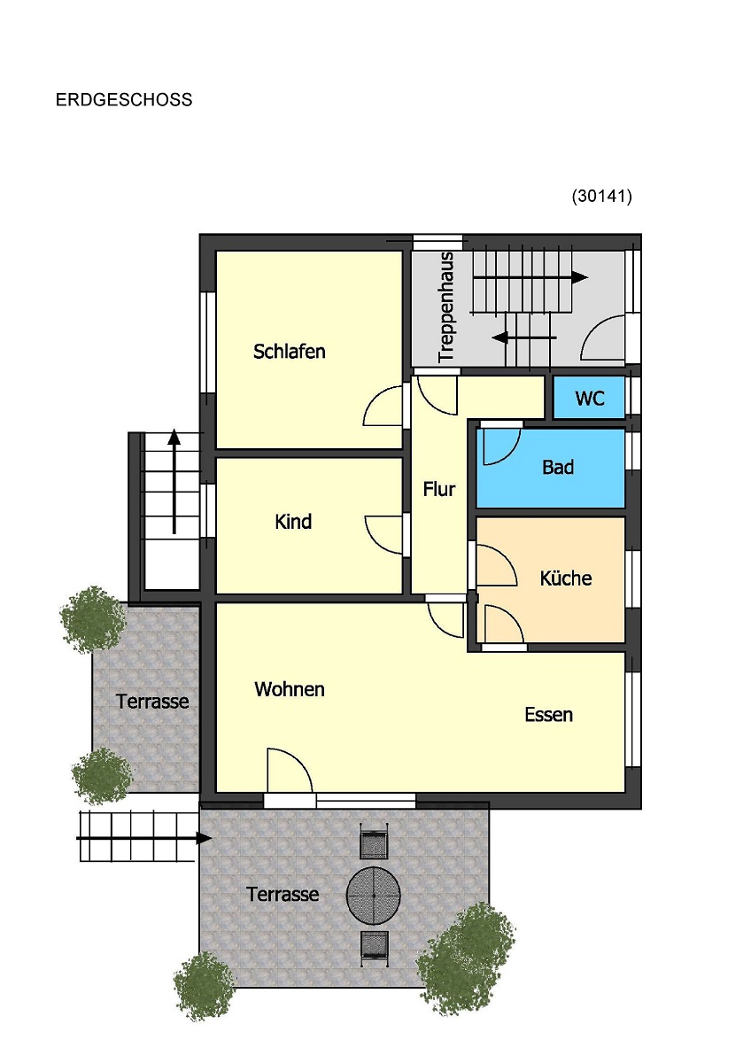 Grundriss Erdgeschoss Einfamilienhaus Riedstadt-Crumstadt