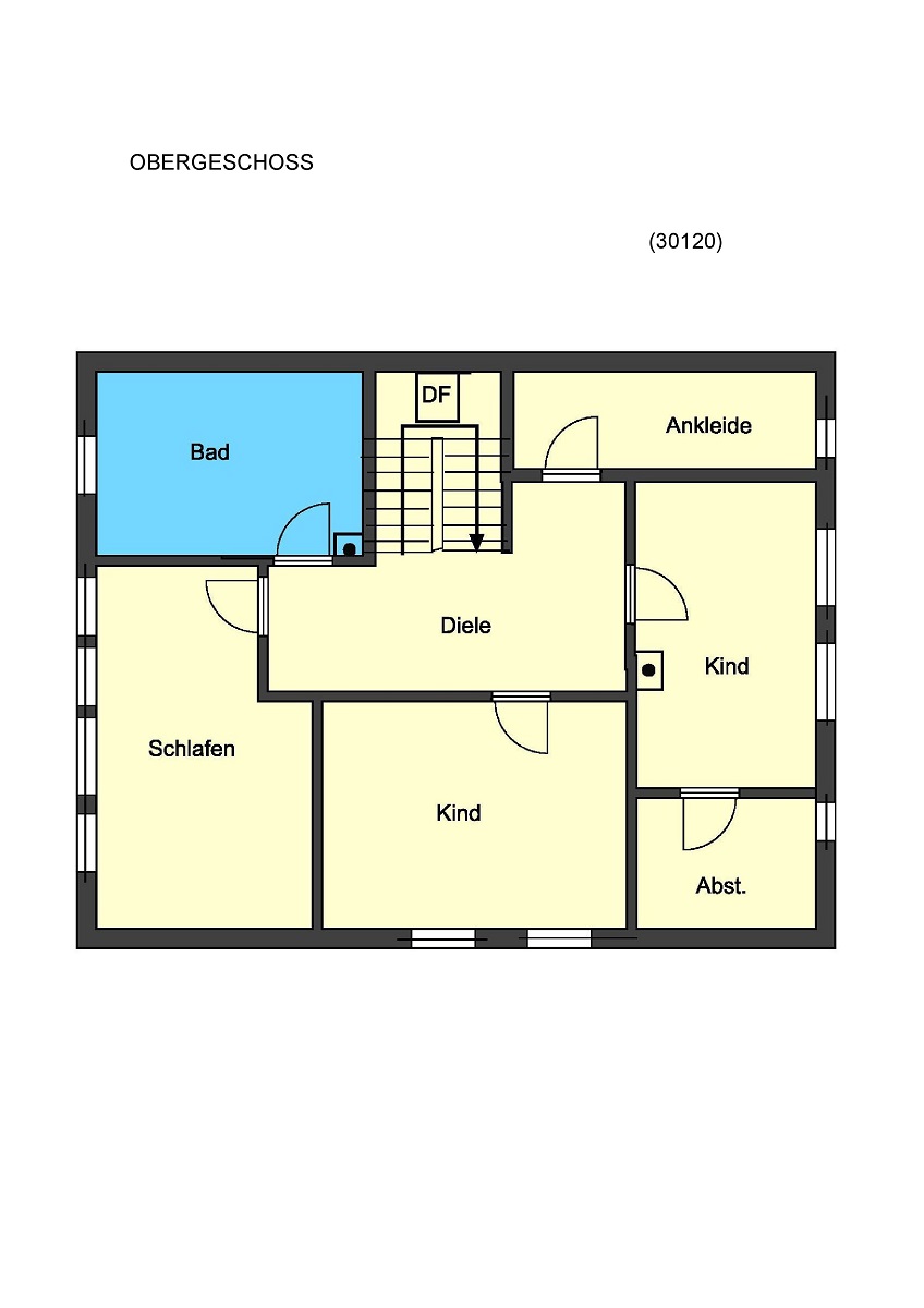 Grundriss Obergeschoss Einfamilienhaus Modautal-Brandau