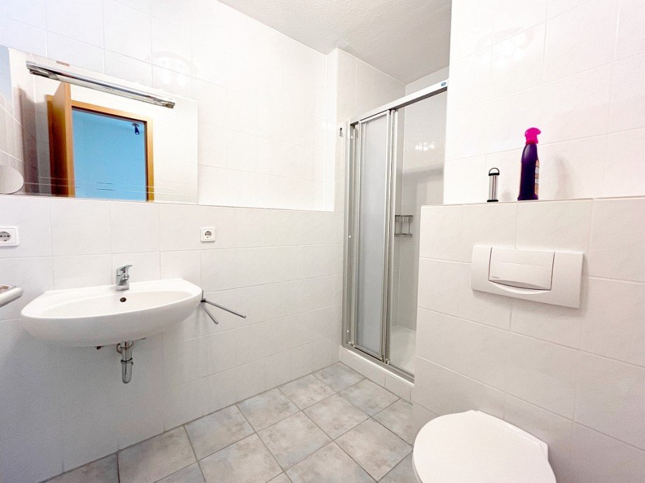 modernes Tageslichtbad mit Dusche Etagenwohnung Darmstadt