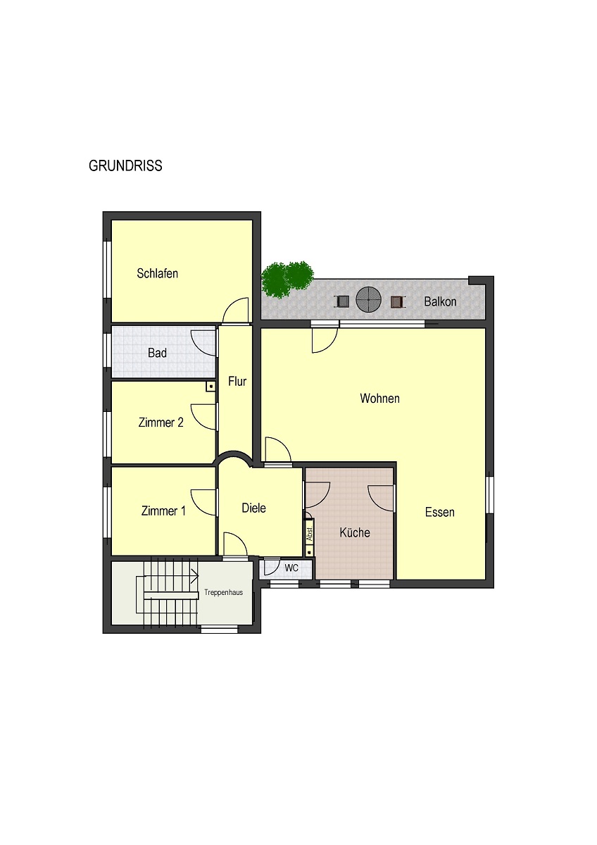 Grundriss Etagenwohnung Darmstadt-Arheilgen