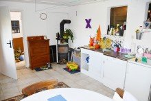 Hobbyraum mit Kaminofen im Untergeschoss **VERKAUFT** Gro�z�giges 1- bis 2-Fam.Haus in bevorzugter Wohnlage von Ober-Ramstadt, auf Eiche