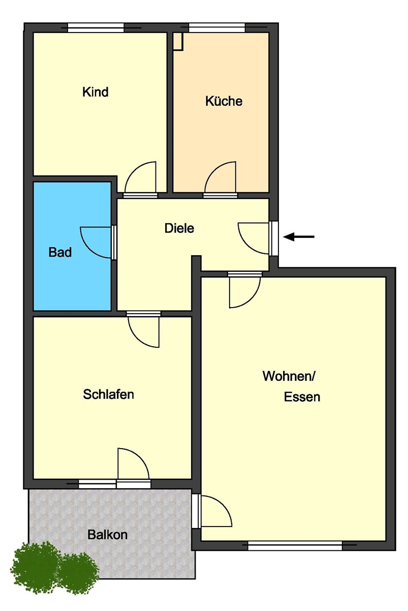 Grundriss Etagenwohnung Darmstadt