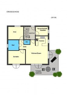 Grundriss Erdgeschoss **VERKAUFT** Attraktive Kapitalanlage � freistehendes modernes Zweifamilienhaus