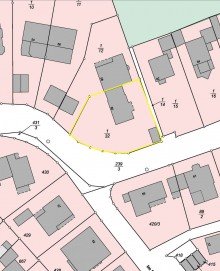 Lageplan Attraktives Baugrundst�ck (Abriss) in begehrter Wohnlage von M�hltal-Traisa