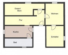 Grundriss Skizze **VERMIETET** Schicke ansprechende Wohnung - ideal f�r eine Einzelperson