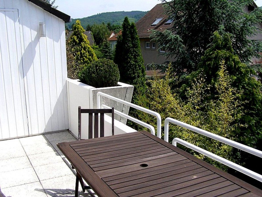 Sonnenbalkon mit sch�nem Melibokusblick Maisonettewohnung Bickenbach