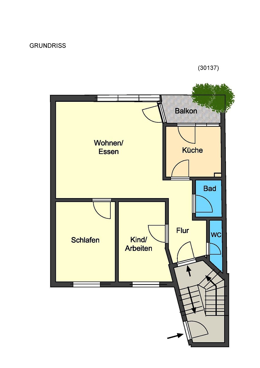 Grundriss Etagenwohnung Darmstadt