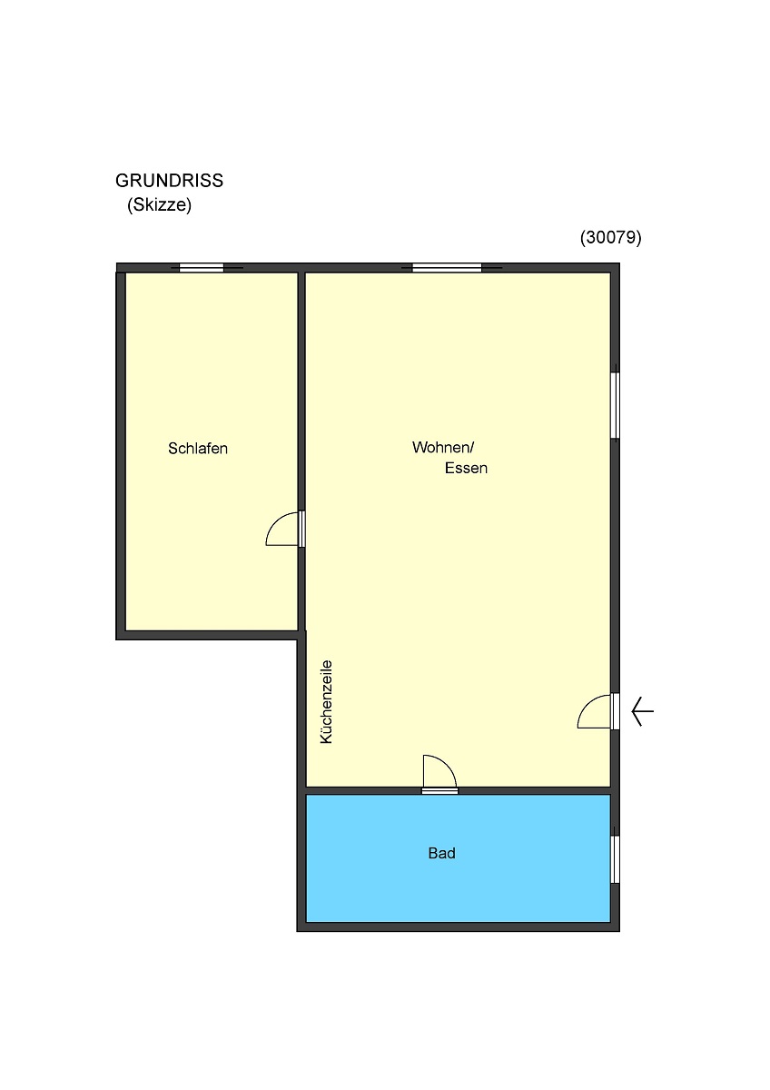 Grundriss-Skizze Erdgeschosswohnung Alsbach-H�hnlein