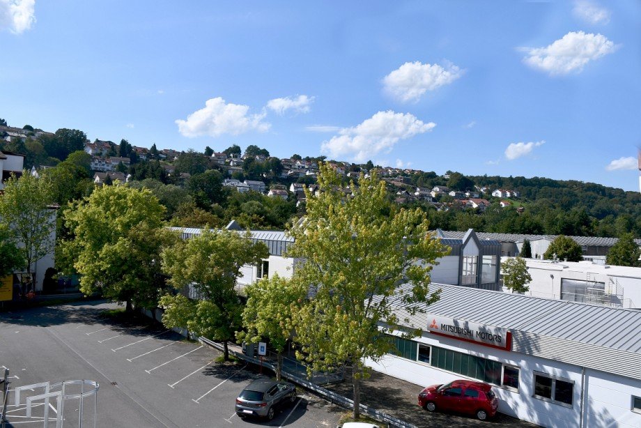 Fernblick vom Balkon Etagenwohnung Erbach