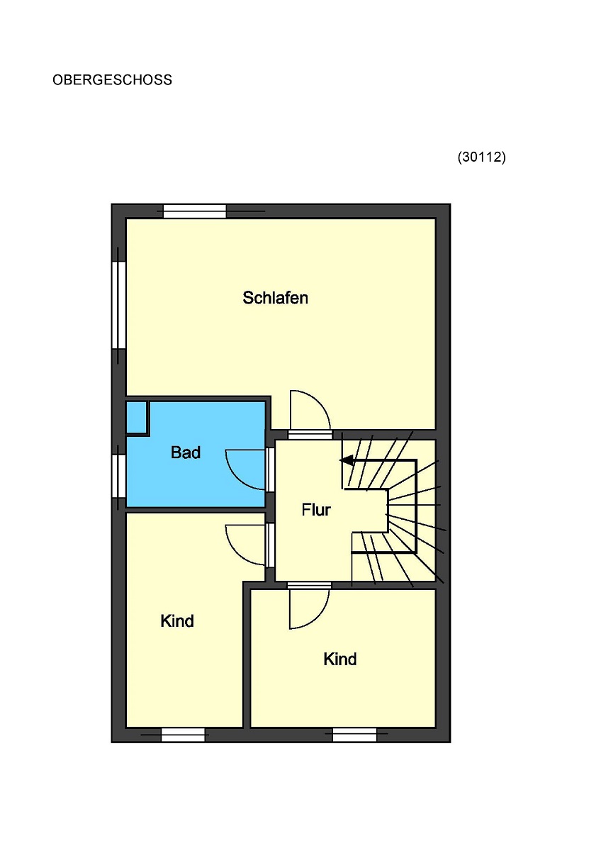 Grundriss Obergeschoss Doppelhaush�lfte Reinheim