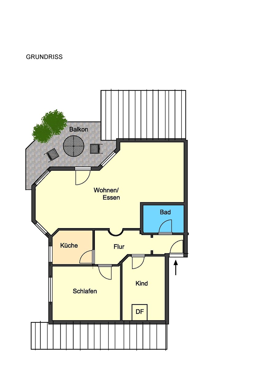 Grundriss Dachgeschosswohnung Erbach