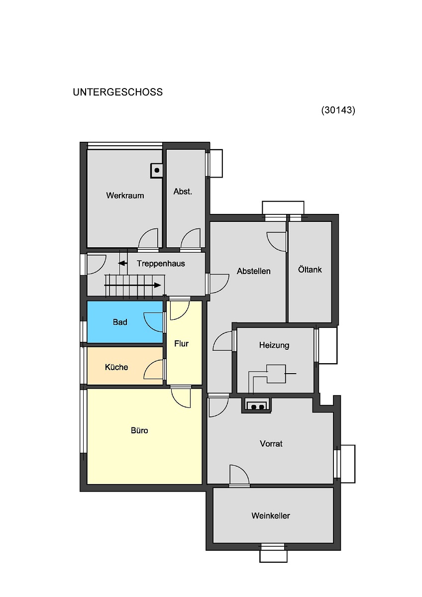 Grundriss Untergeschoss Einfamilienhaus Ro�dorf