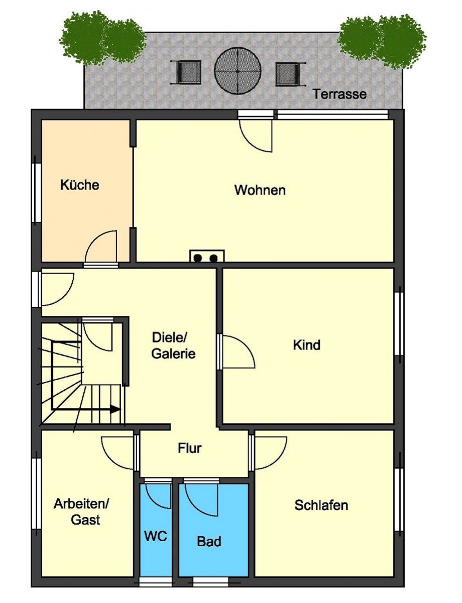 Grundriss Terrassenwohnung Ro�dorf