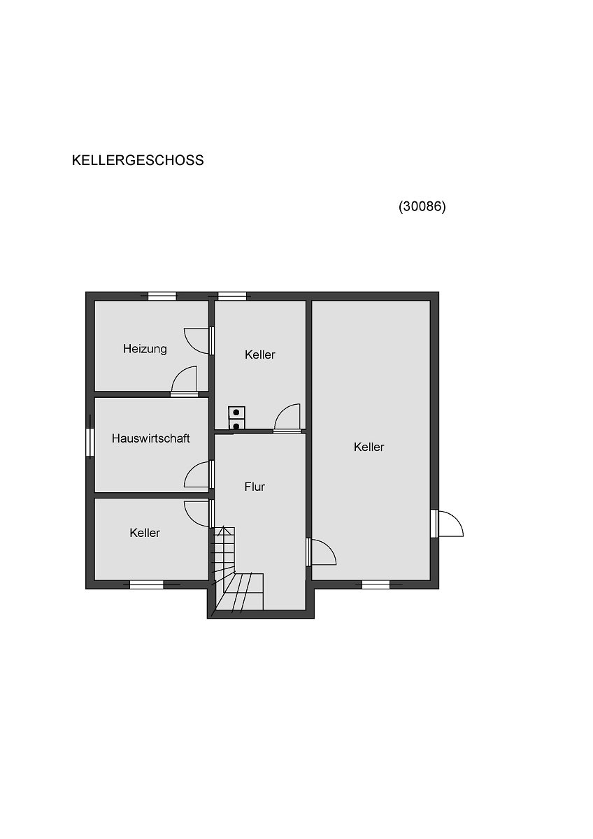Grundriss Kellergeschoss Zweifamilienhaus Gro�-Bieberau/Rodau