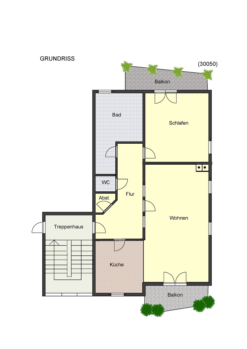 Grundriss Etagenwohnung Gro�-Zimmern