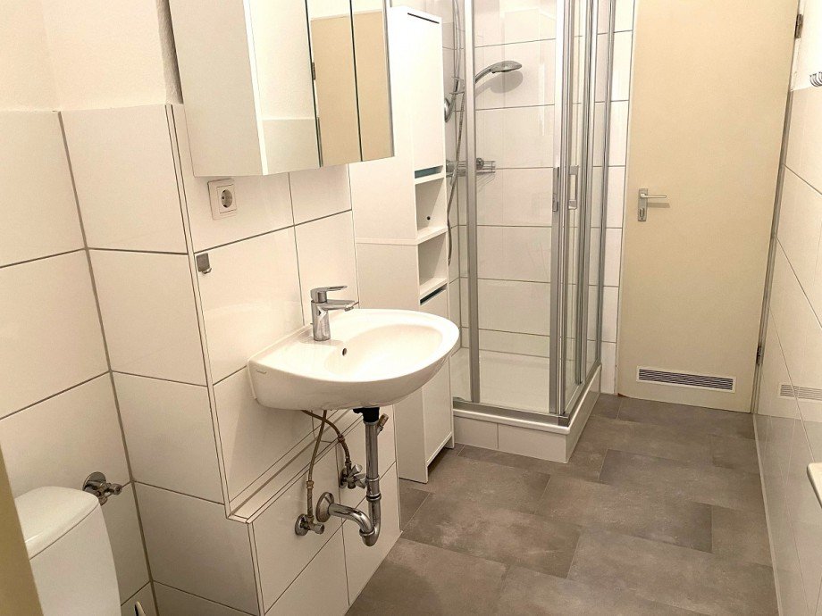 modernes Duschbad Erdgeschosswohnung Darmstadt
