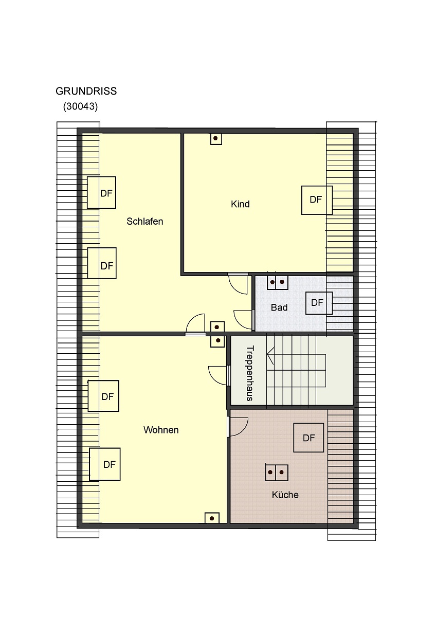 Grundriss Dachgeschosswohnung Darmstadt