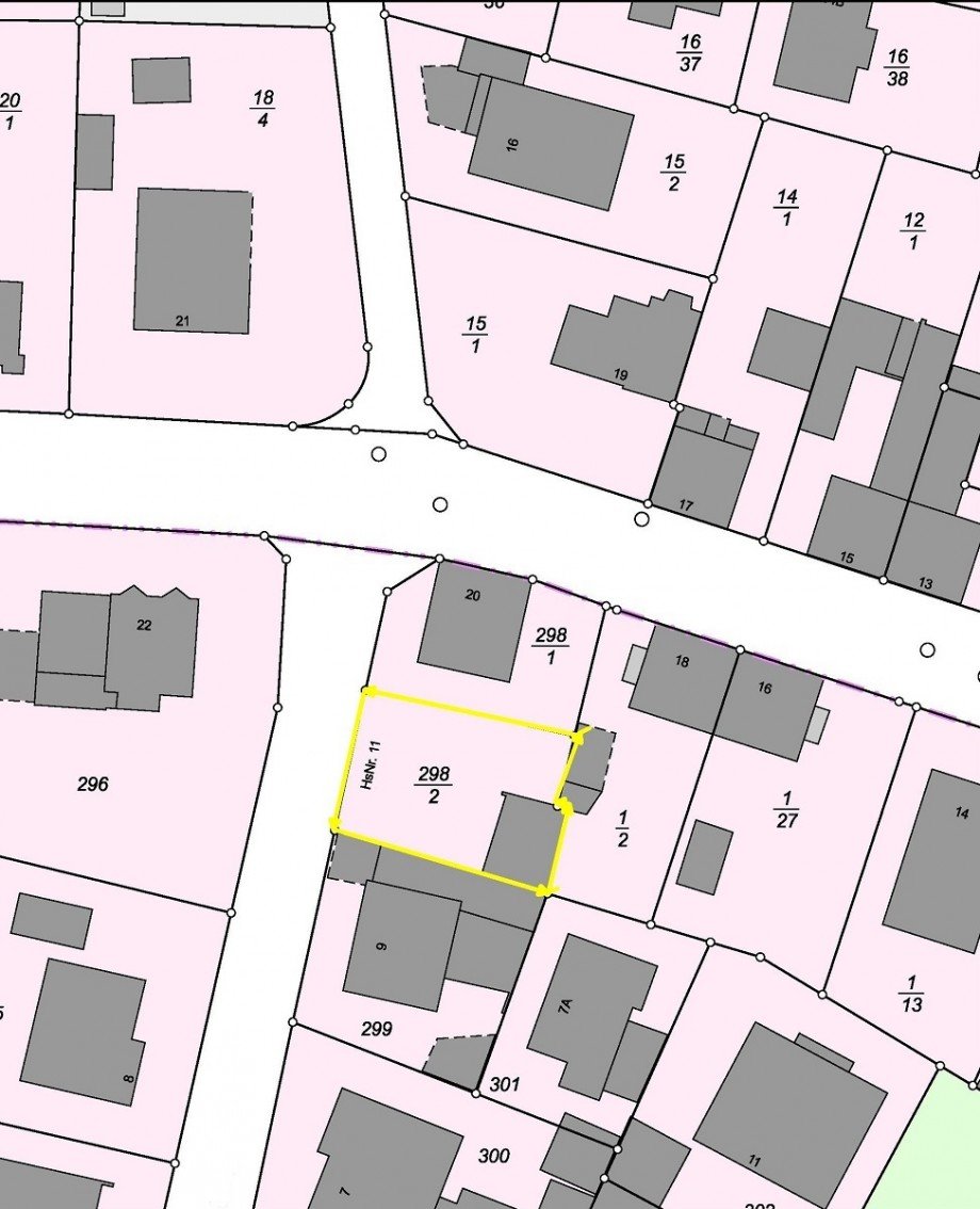 Lageplan Wohngrundst�ck Bensheim-Auerbach