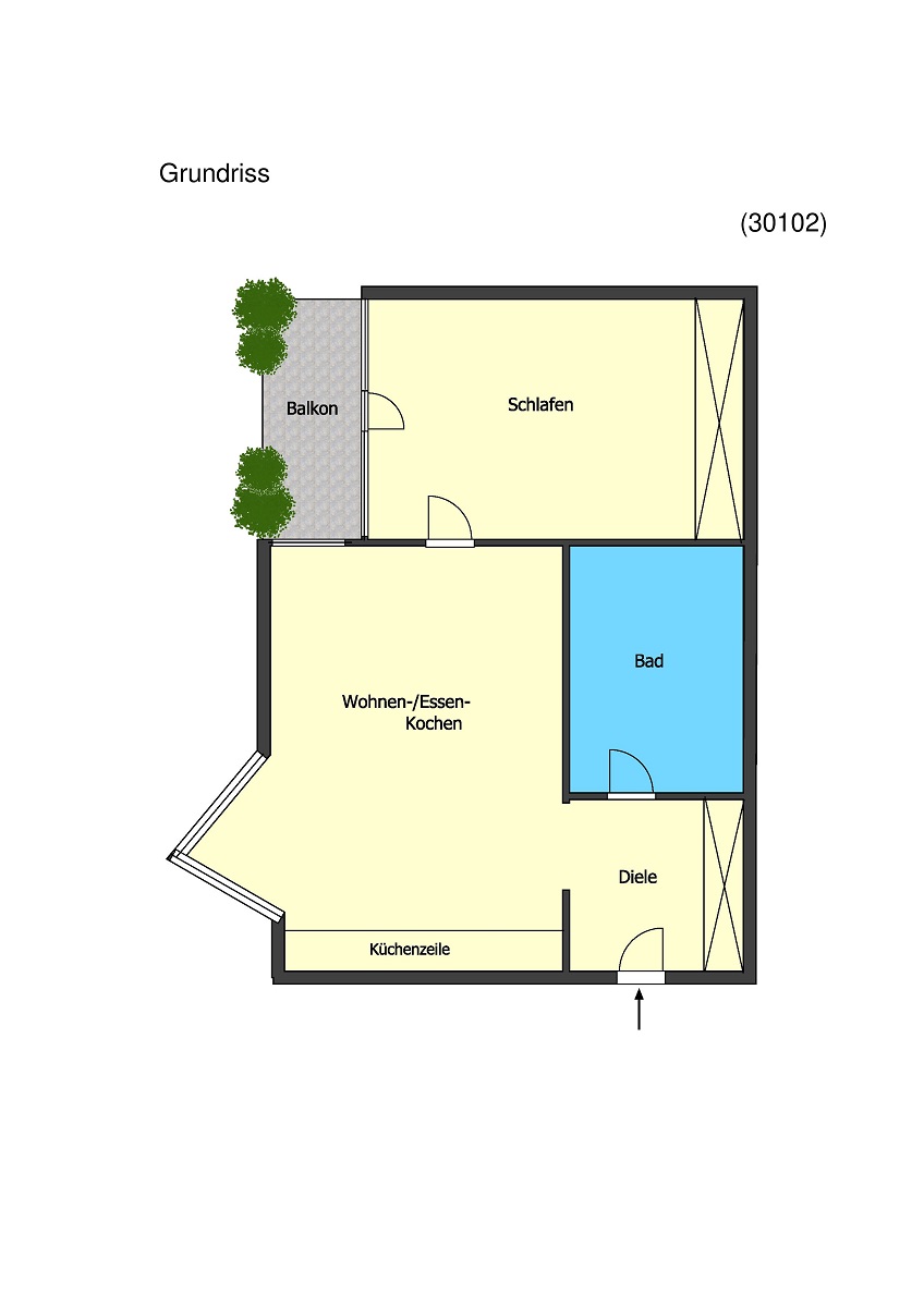 Grundriss Etagenwohnung Darmstadt-Eberstadt