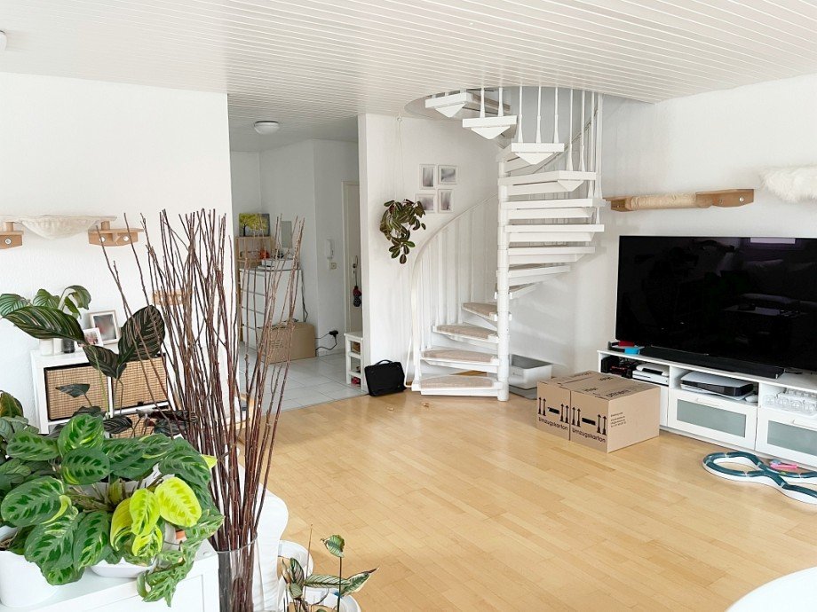 Wendeltreppe ins Dachgeschoss Maisonettewohnung Bickenbach