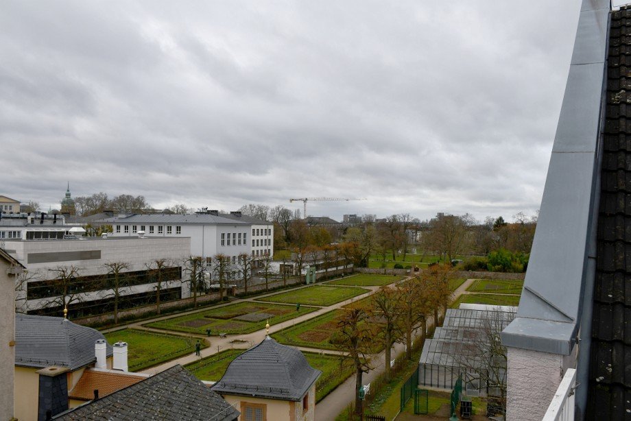 Blick vom Balkon Dachgeschosswohnung Darmstadt