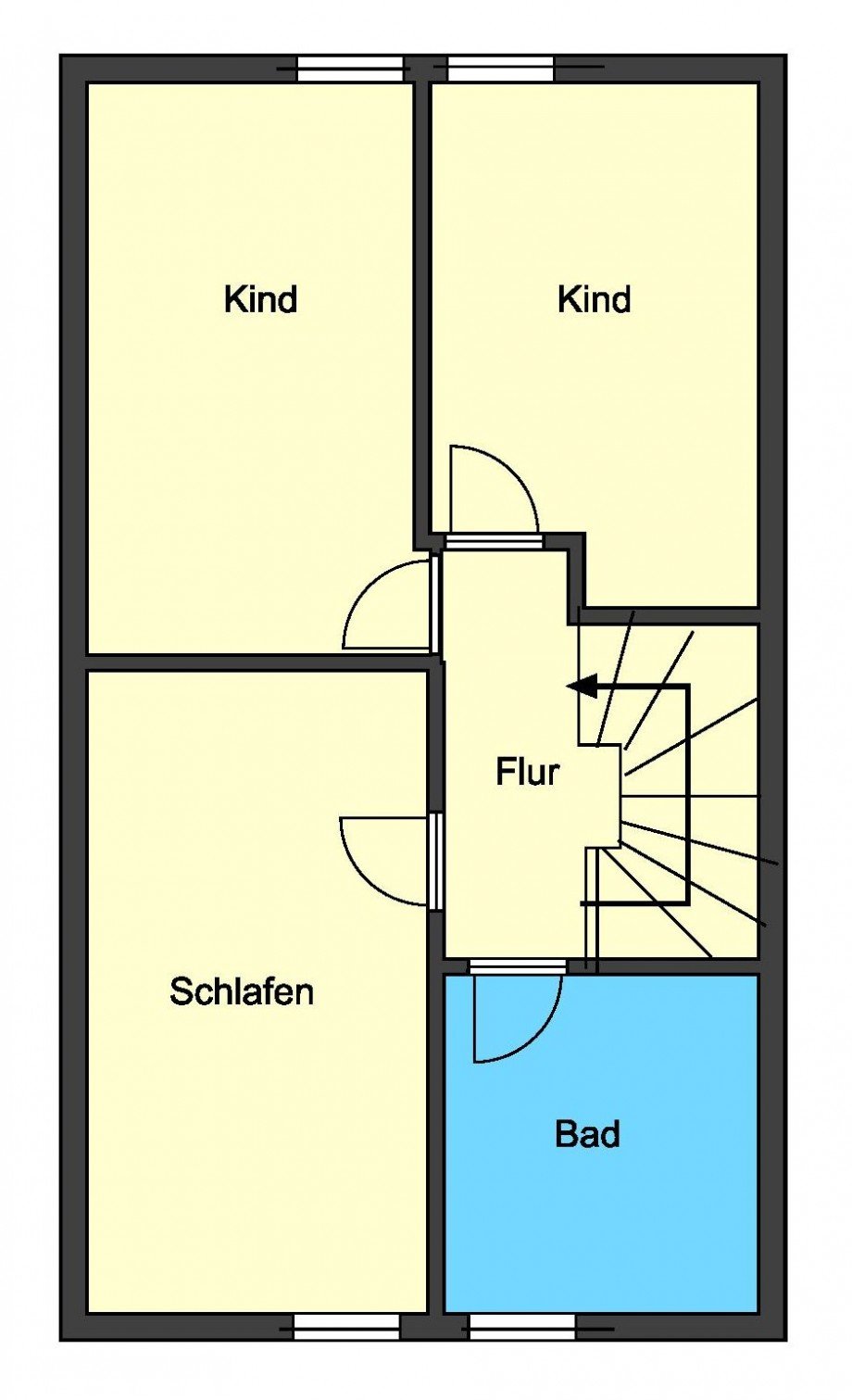 Grundriss Obergeschoss Maisonettewohnung Griesheim